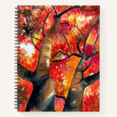 水彩楓日本のの木 ノートブック (正面)