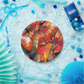 水彩楓日本のの木 ペーパープレート (パーティー)