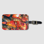 水彩楓日本のの木 ラゲッジタグ (正面横)