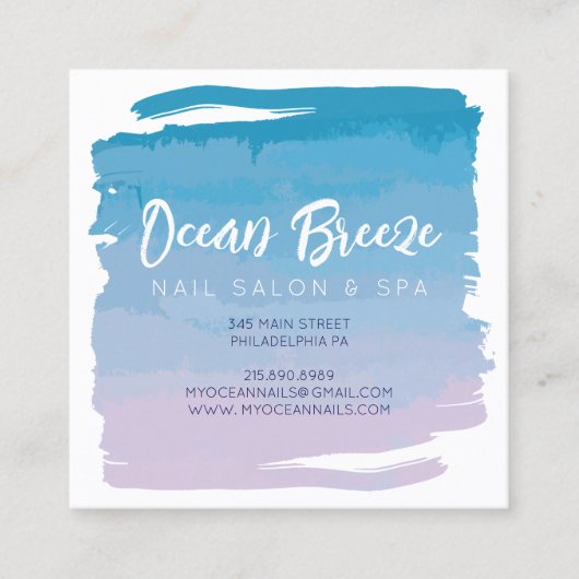 水彩業務用グラデーション名刺 スクエア名刺 (正面)
