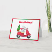 水彩極熊クリスマススクーター シーズンカード (正面)