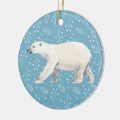 水彩極熊クリスマスツリー セラミックオーナメント (左)