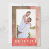 水彩楽しいクリスマスの写真 シーズンカード (正面)