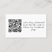 水彩楽譜カスタムQRコード 名刺 (裏面)
