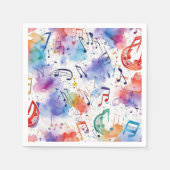水彩楽譜 スタンダードカクテルナプキン (正面)