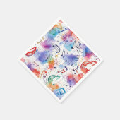 水彩楽譜 スタンダードカクテルナプキン (角)