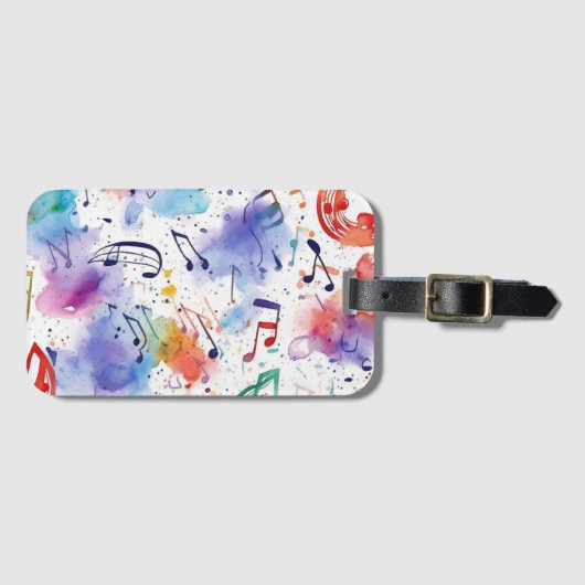 水彩楽譜 ラゲッジタグ (正面横)