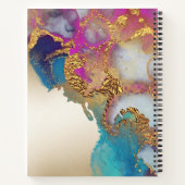 水彩模擬金箔個人字母飾品 ノートブック (裏面)