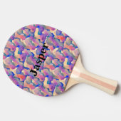 水彩模様のカスタマイズ卓球ラケット 卓球ラケット (横)