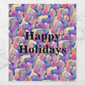 水彩模様のパーソナライズされたワインボトルラベル ワインラベル (シングルラベル)