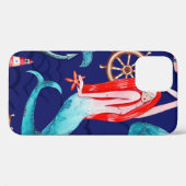水彩模様の海 Case-Mate iPhoneケース (裏面 (横))