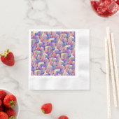 水彩模様の紙ナプキン 縁ありカクテルナプキン (インサイチュ)