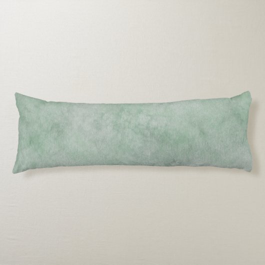 水彩模様ほこりっぽいヘザーグリーン ボディピロー (正面)