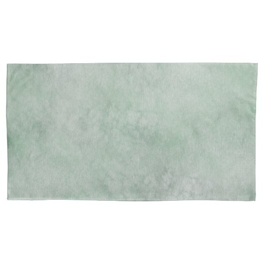 水彩模様ほこりっぽいヘザーグリーン 枕カバー (正面左)