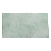 水彩模様ほこりっぽいヘザーグリーン 枕カバー (裏面-左)