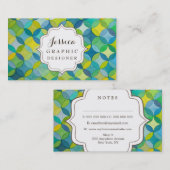 水彩模様グラフィックデザイナー名刺 名刺 (正面/裏面)