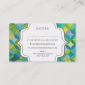 水彩模様グラフィックデザイナー名刺 名刺 (裏面)