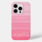 水彩模様ストライプの(名前をカスタムする付) Case-Mate iPhoneケース (裏面)