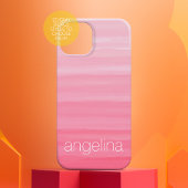 水彩模様ストライプの(名前をカスタムする付) Case-Mate iPhoneケース