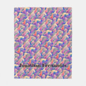 水彩模様パーソナライズされたフリースブランケット フリースブランケット (正面)