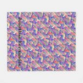 水彩模様パーソナライズされたフリースブランケット フリースブランケット (正面(横))