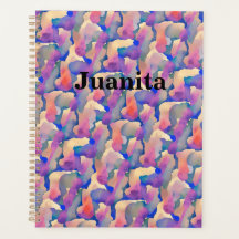 水彩模様パーソナライズされたプランナー