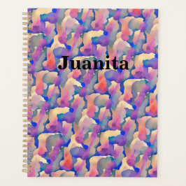 水彩模様パーソナライズされたプランナー プランナー手帳