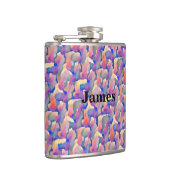 水彩模様フラッパーソナライズされたク フラスク (右)