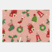 水彩模様ラッピング紙シート ラッピングペーパーシート (正面3)