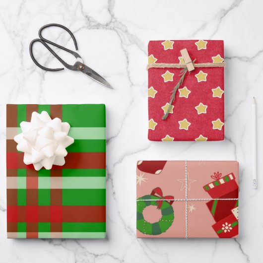 水彩模様ラッピング紙シート ラッピングペーパーシート (正面)