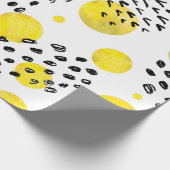 水彩模様付きシームレス水玉模様 ラッピングペーパー (角)