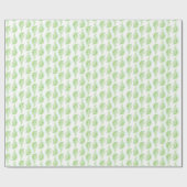 水彩模様春黄色の緑離れの ラッピングペーパー (フラット)