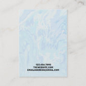 水彩模様絵画イヤリングディスプレイカード 名刺 (裏面)