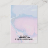 水彩模様絵画イヤリングディスプレイカード 名刺 (裏面)