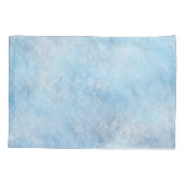 水彩模様（スカイブルー） 枕カバー (裏面-左)
