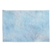 水彩模様（スカイブルー） 枕カバー (裏面-右)