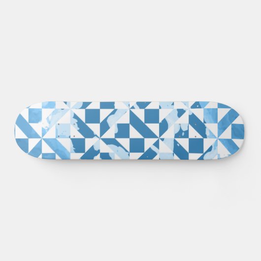 水彩模様 スケートボード (横)
