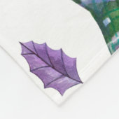 水彩模様(ビンテージクリスマスオーナメント) フリースブランケット (角)