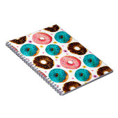 水彩模様(ピンク、ブルー、チョコレートd) ノートブック (右側)