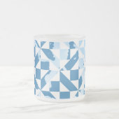 水彩模様 フロストグラスマグカップ (中央)