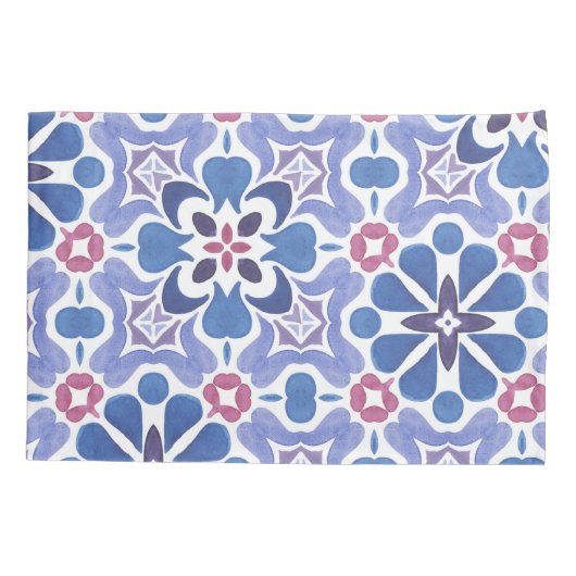 水彩模様 枕カバー (裏面)