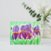 水彩模様(青と紫の色調) シーズンポストカード (スタンド正面)