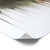 水彩樹木の素朴な荒野の壁画 ポスター (角)