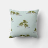 水彩樹木の装飾用クッション クッション (裏面)
