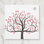 水彩樹木ウェディング フェイバータグ (裏面)