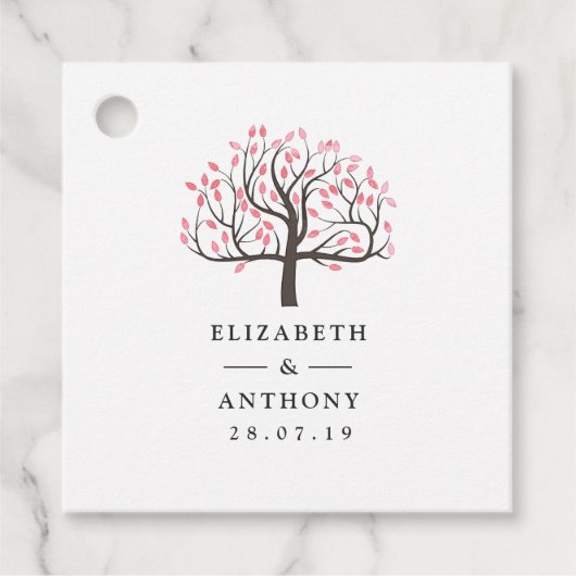 水彩樹木婚禮 フェイバータグ (正面)