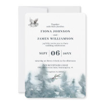 水彩樹木林フクロウ結婚ボタニーズ