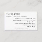 水彩樹木造園園芸植物 名刺 (裏面)