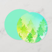 水彩樹木 (正面/裏面)