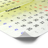 水彩樹木2021年ポスター ポスター (角)